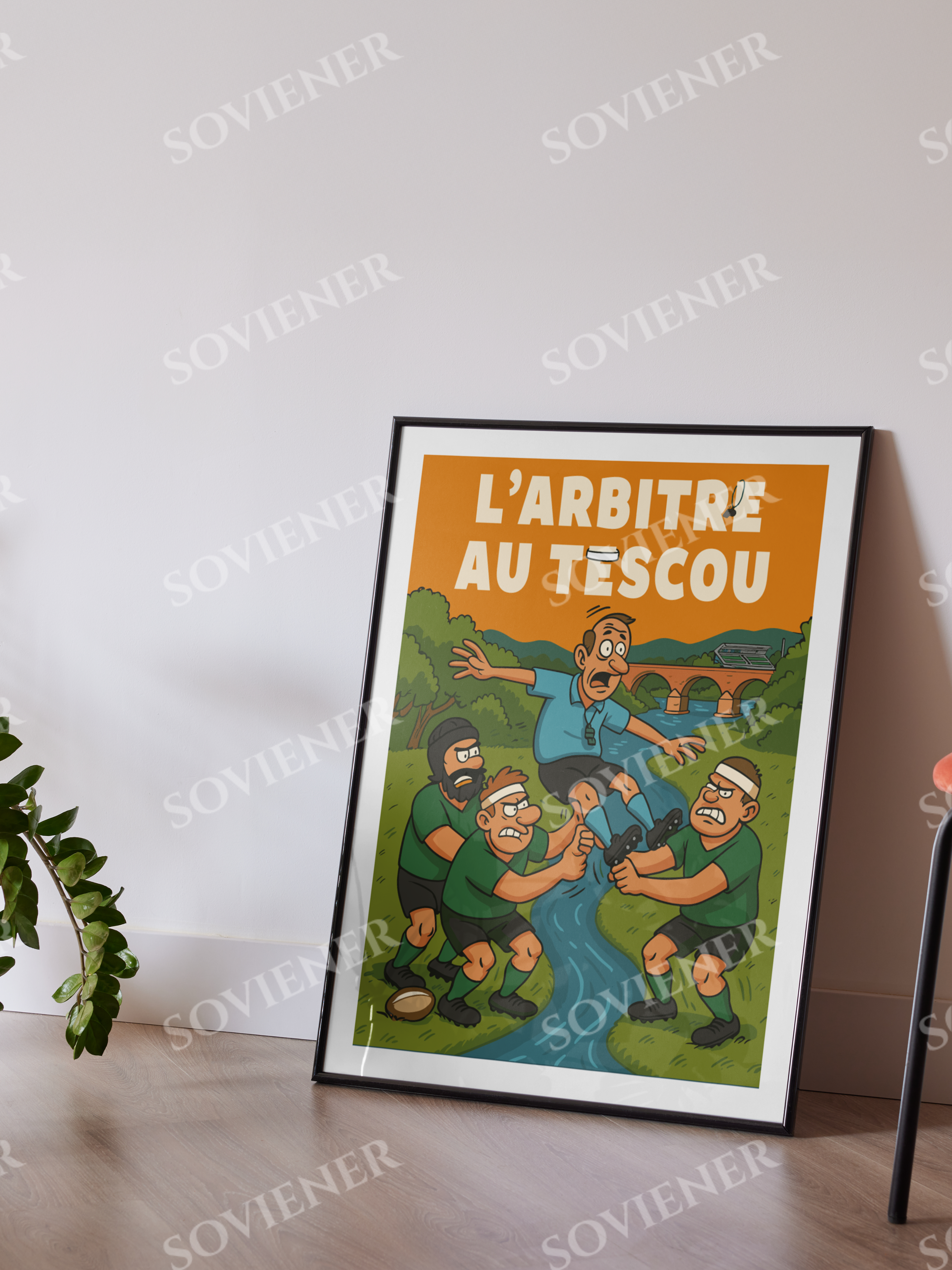 Affiche "L'arbitre au tescou"