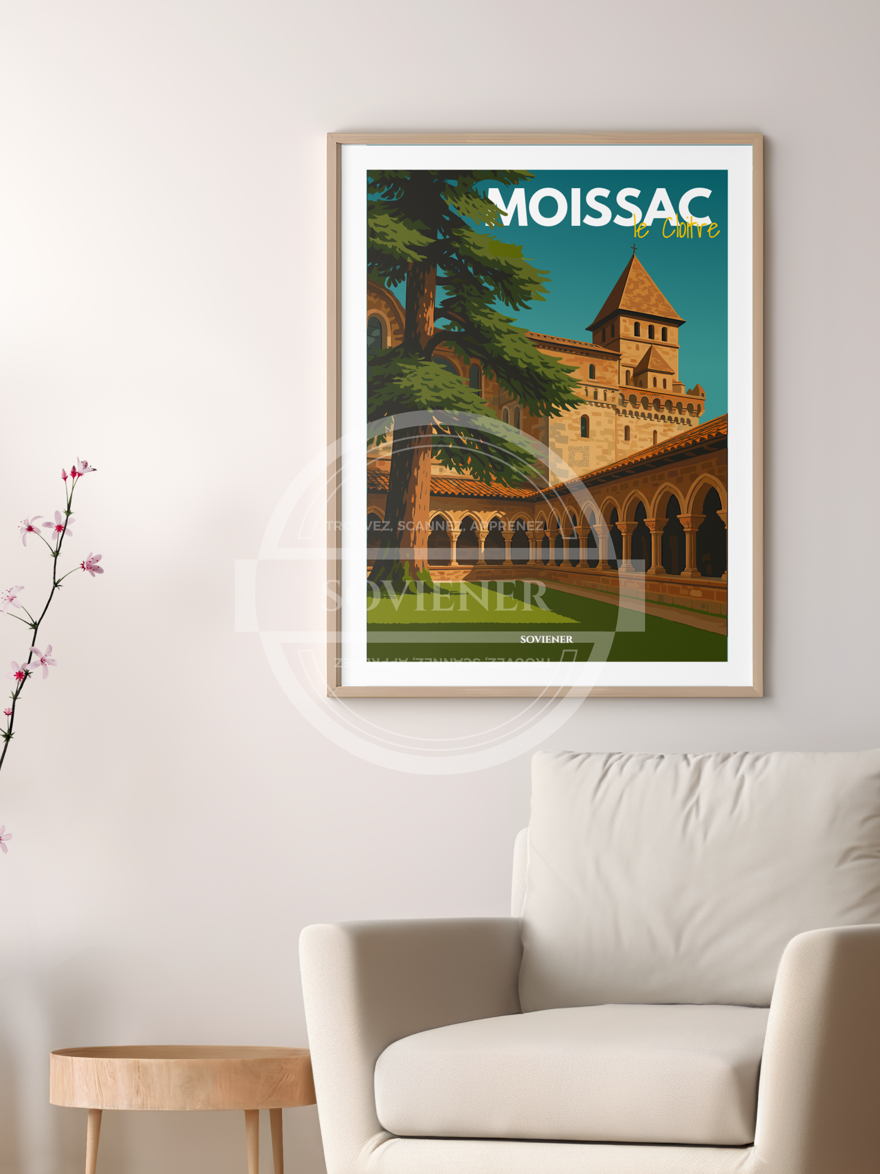 Affiche Moissac " Le cloitre"