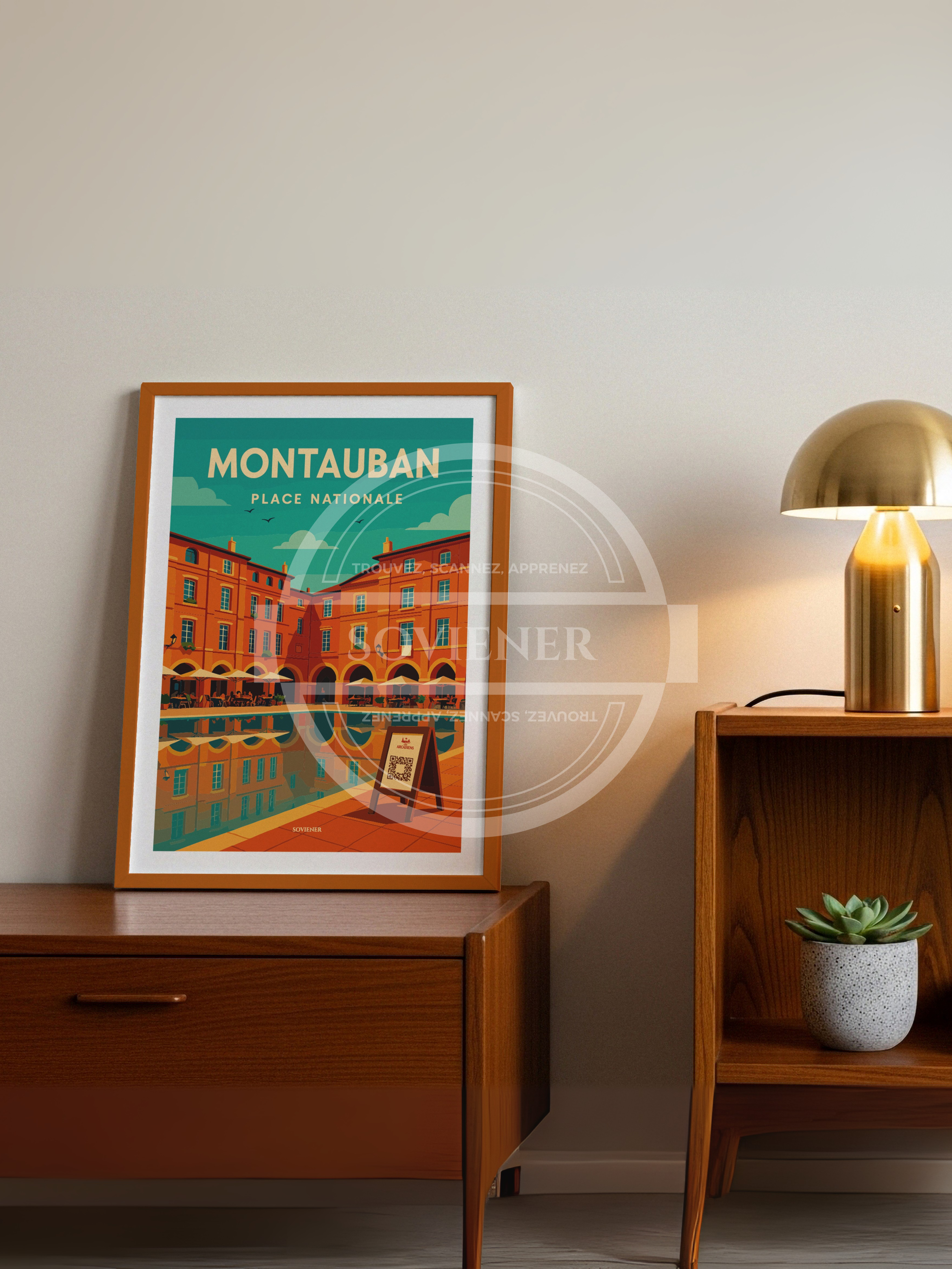 Affiche Montauban "Place Nationale"