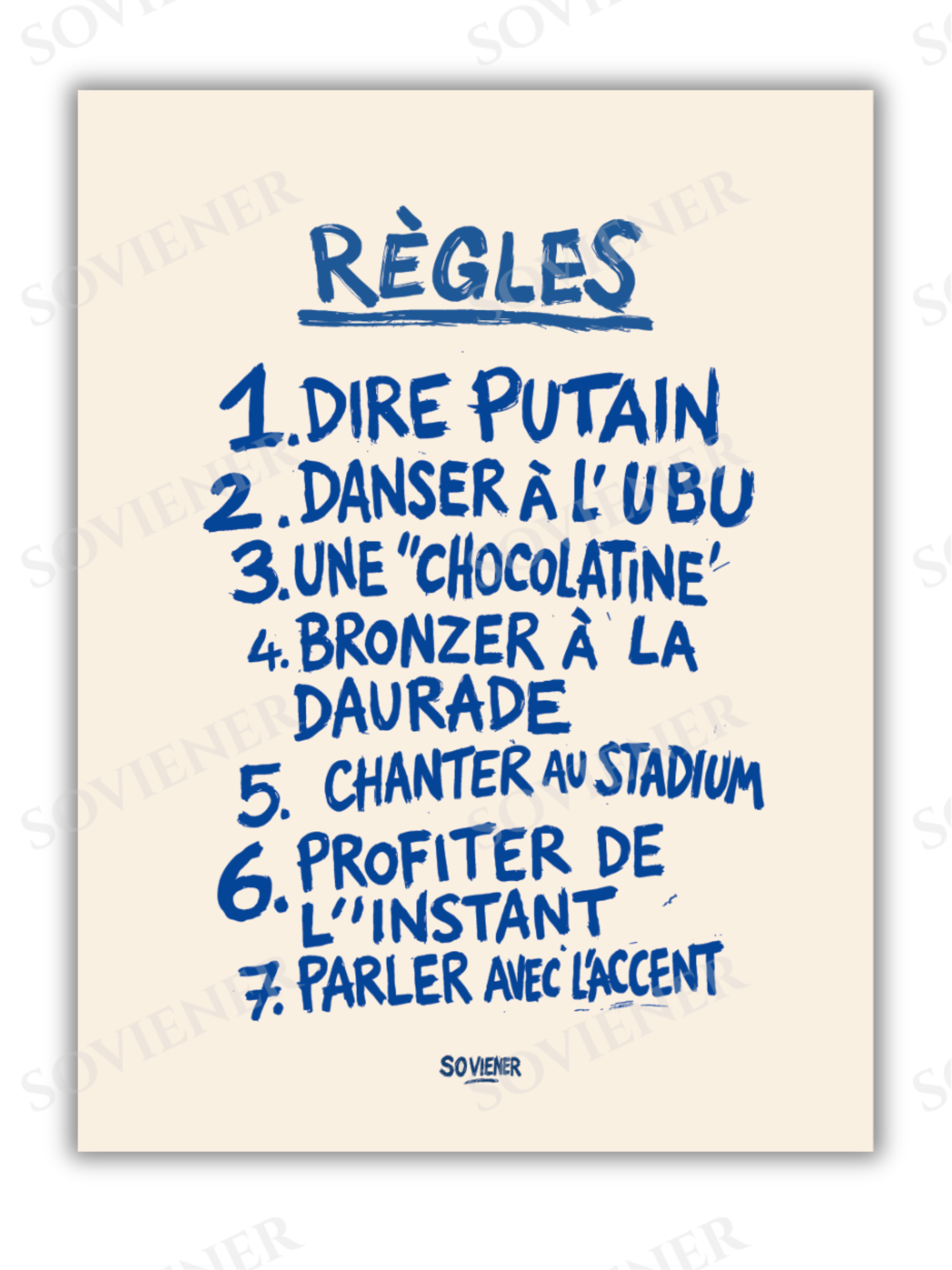 Affiche "RÈGLES"