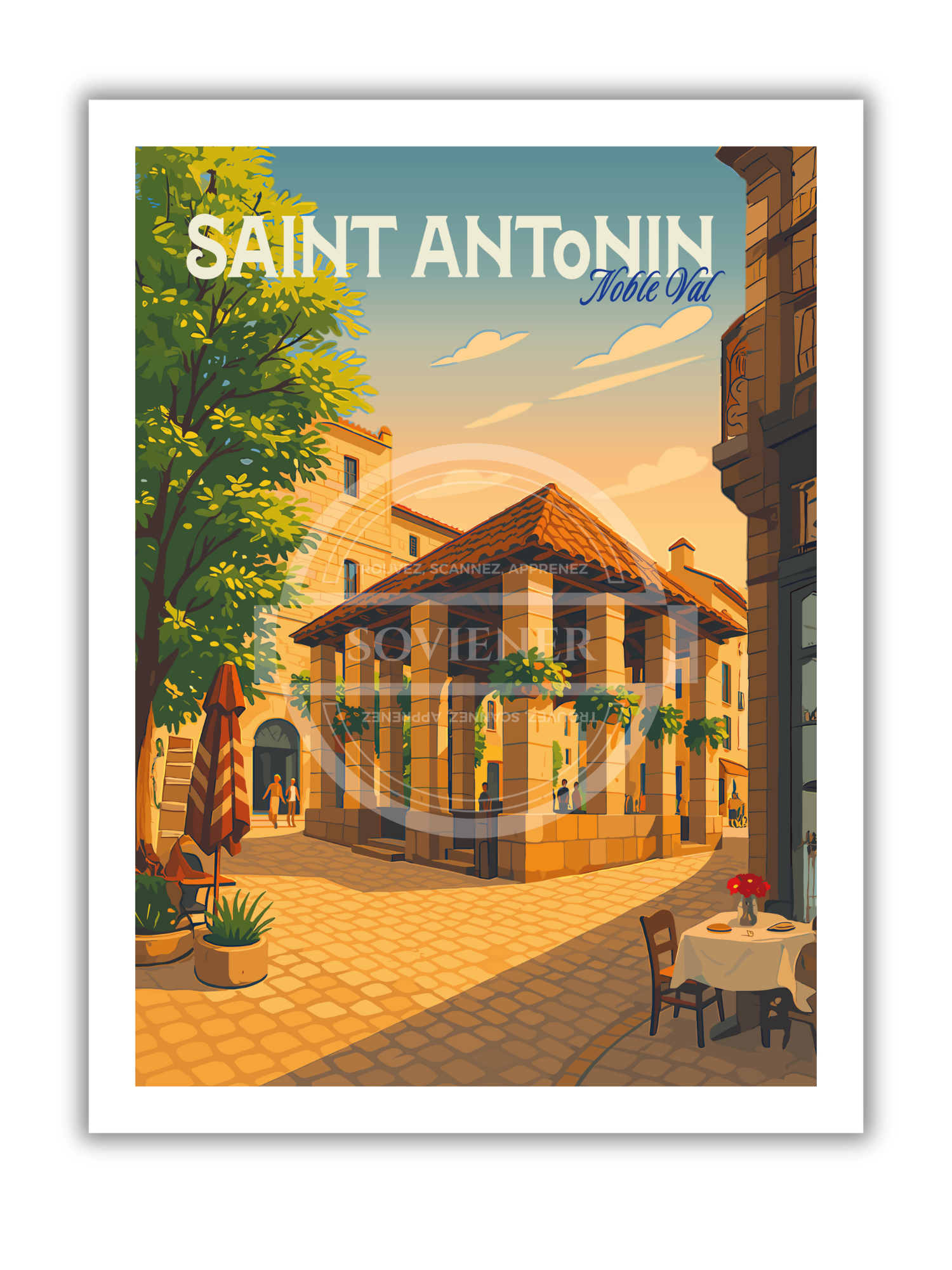 Affiche Saint-Antonin-noble-val "village"