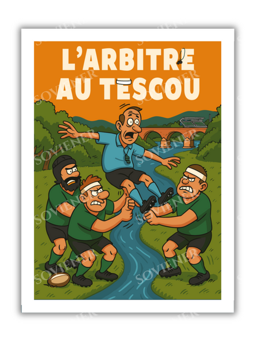 Affiche "L'arbitre au tescou"