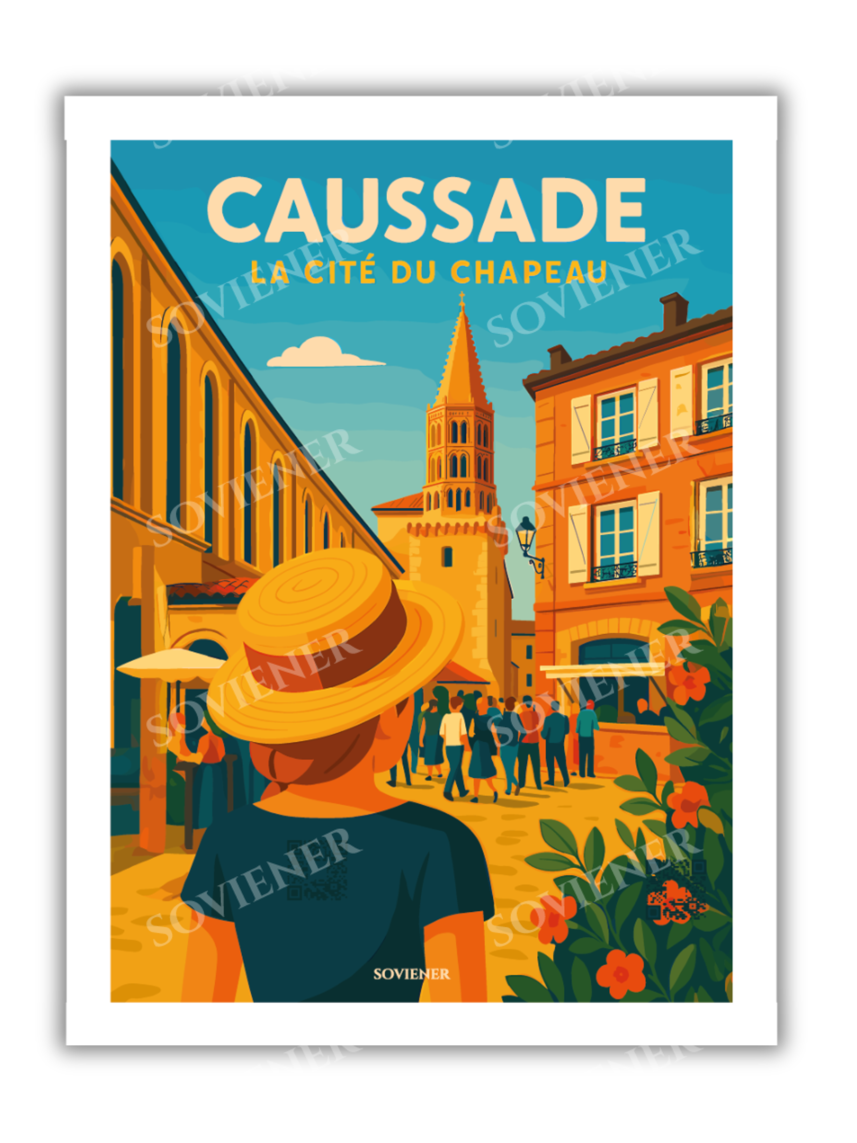Affiche Caussade " La cité du chapeau"