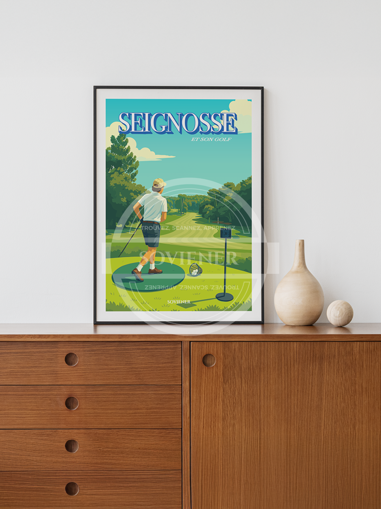 Affiche Seignosse "Et son Golf"