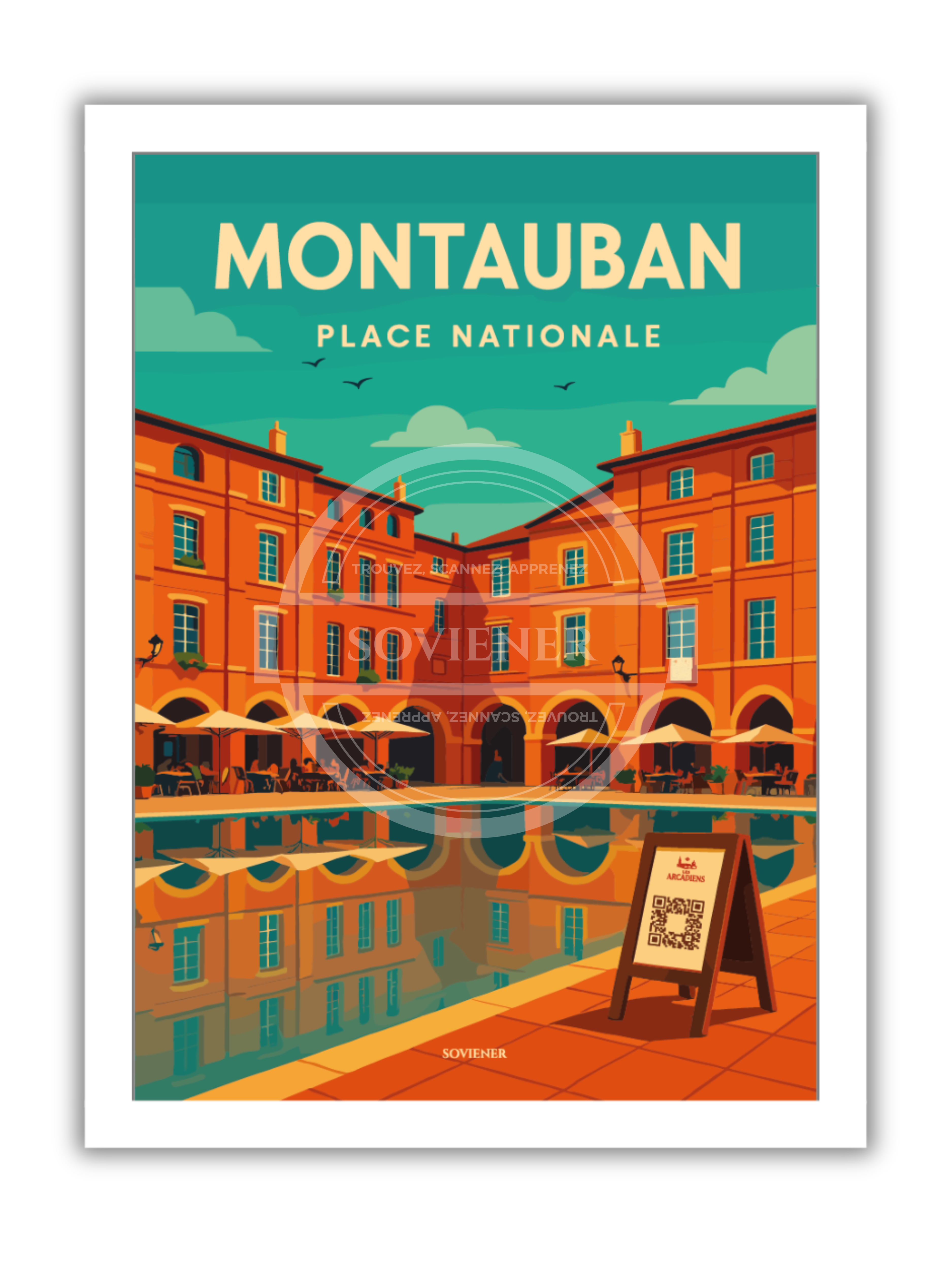 Affiche Montauban "Place Nationale"