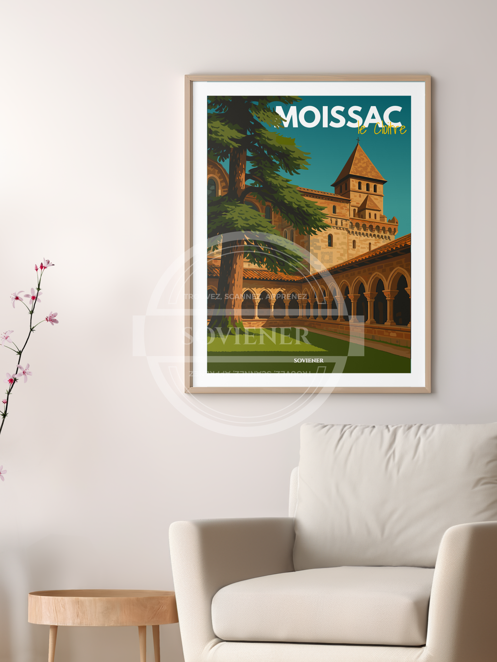 Affiche Moissac " Le cloitre"