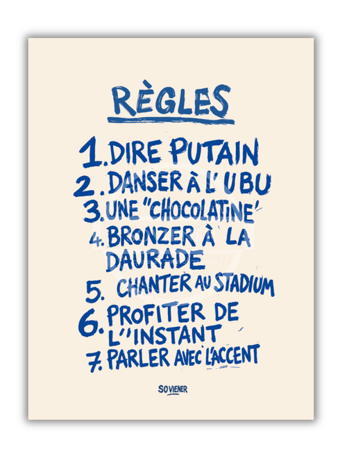 Affiche "RÈGLES"