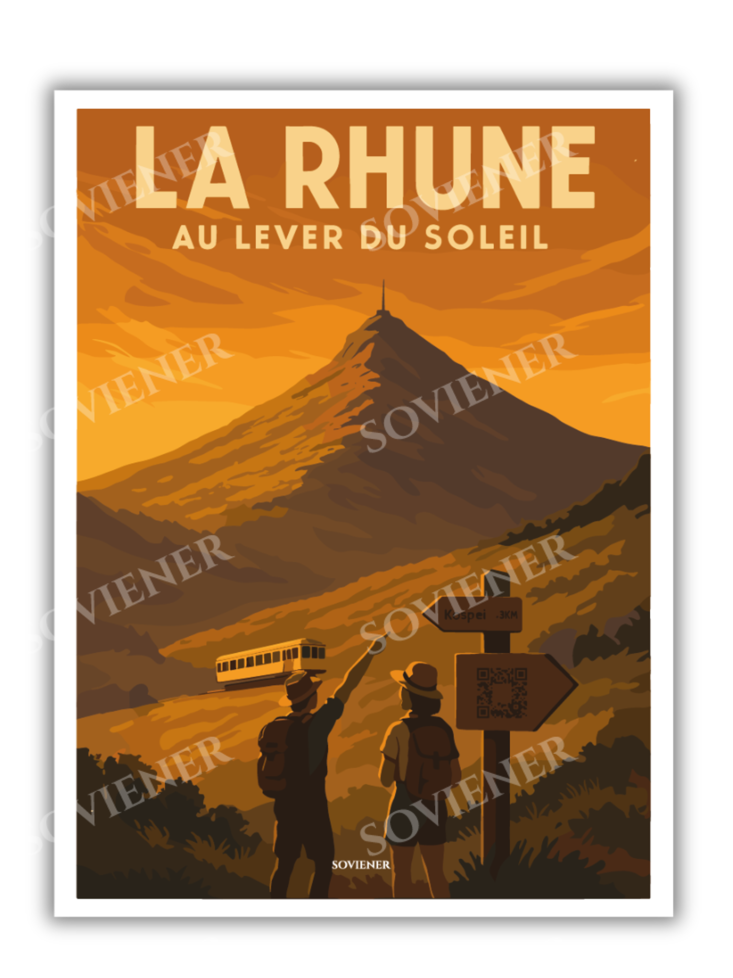 Affiche La Rhune "Au lever du soleil"