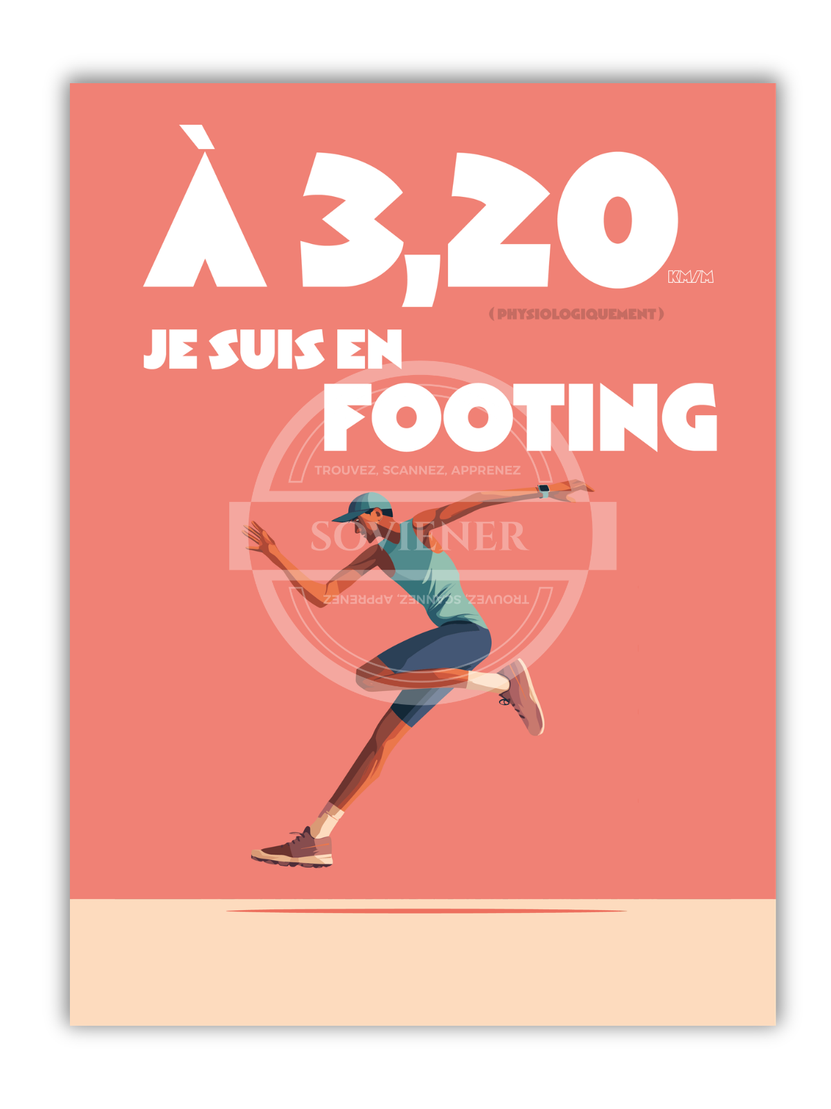 Affiche “À 3’20 JE SUIS EN FOOTING“