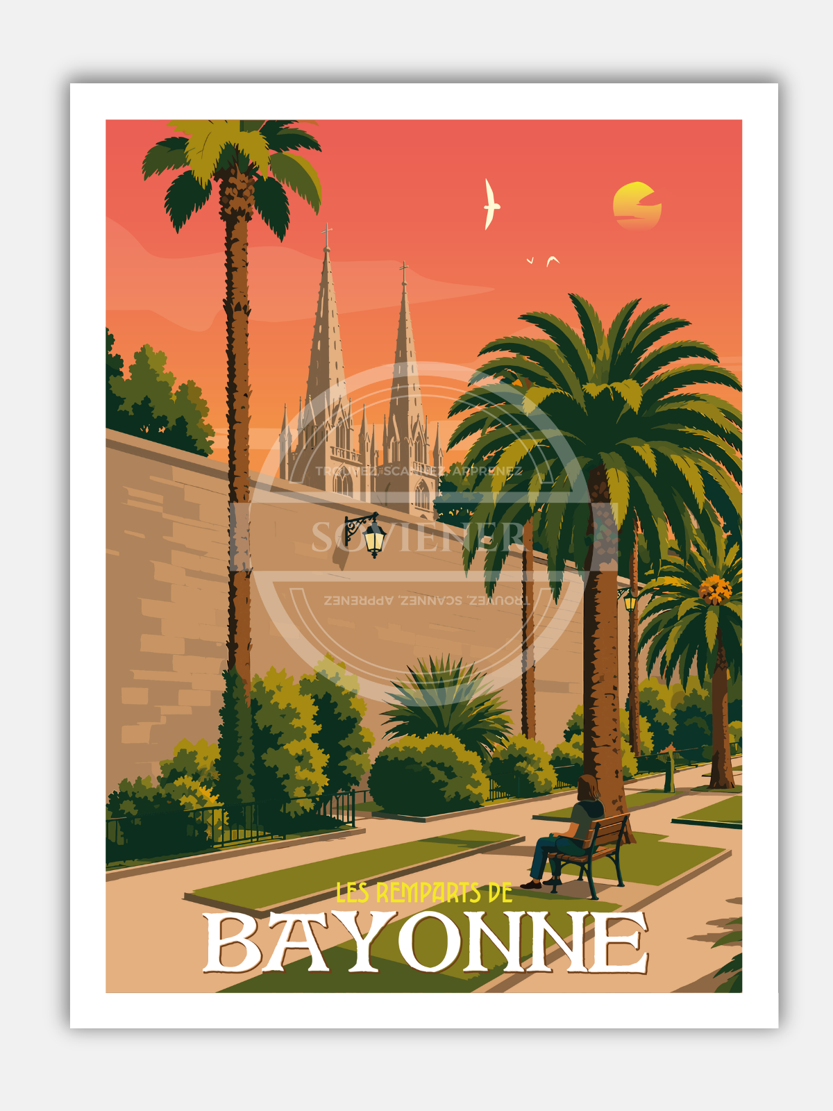 Affiche Bayonne “Les remparts“