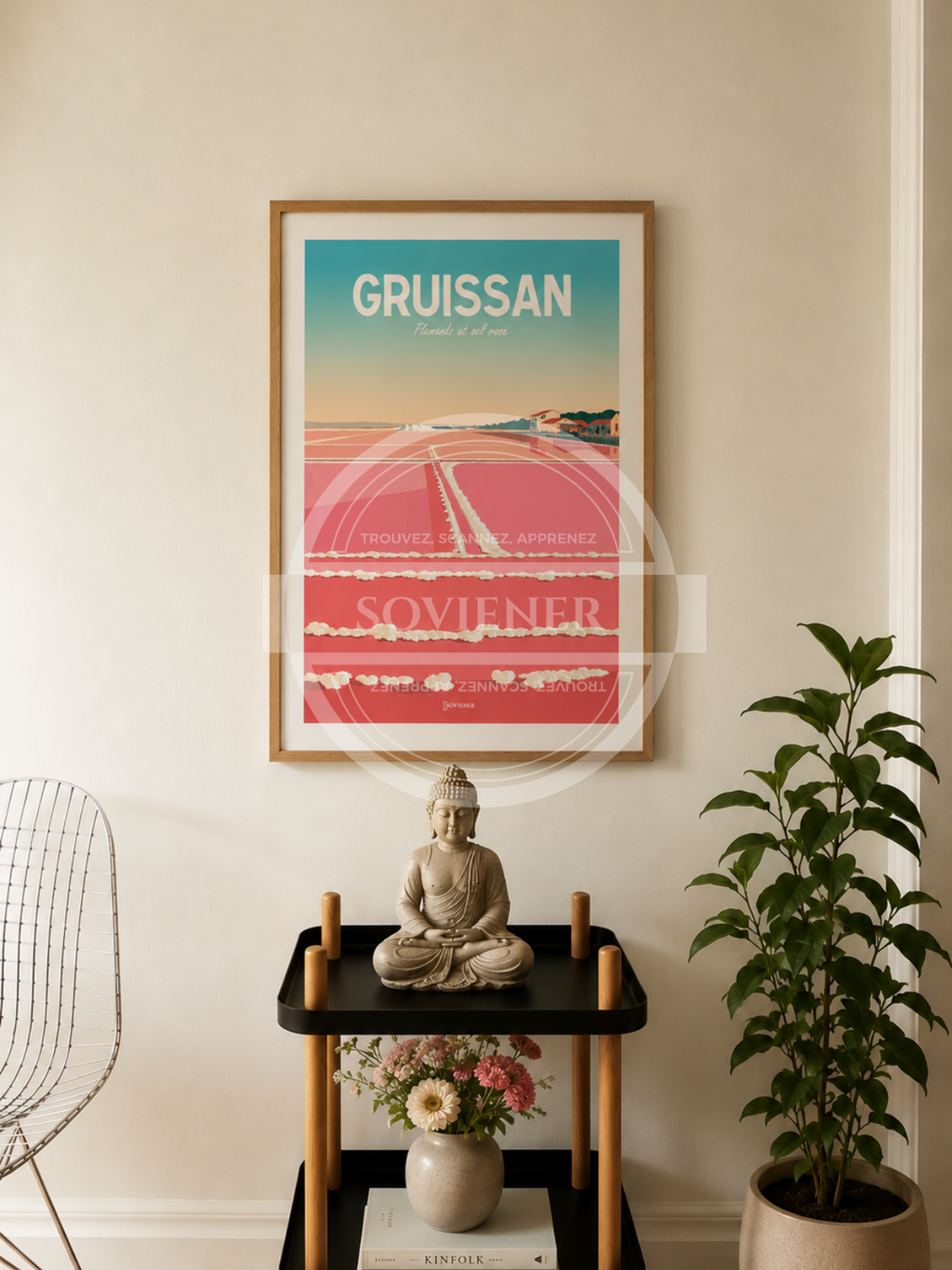 Affiche Gruissan “Flamands et sel rose“