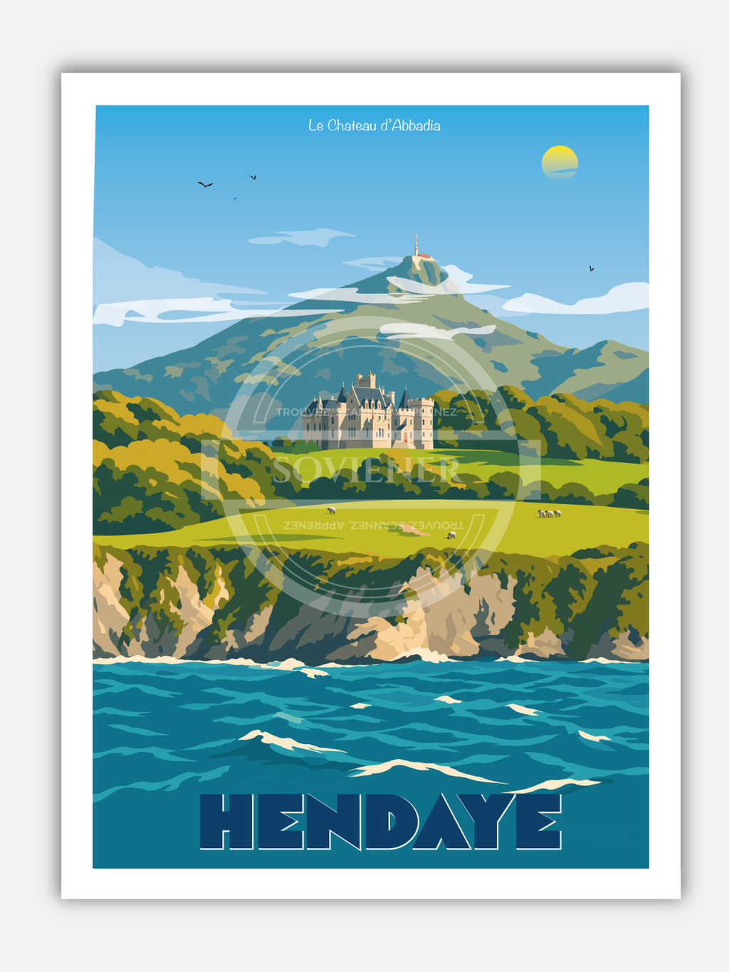 Affiche Hendaye “Le château d’Abbadia“