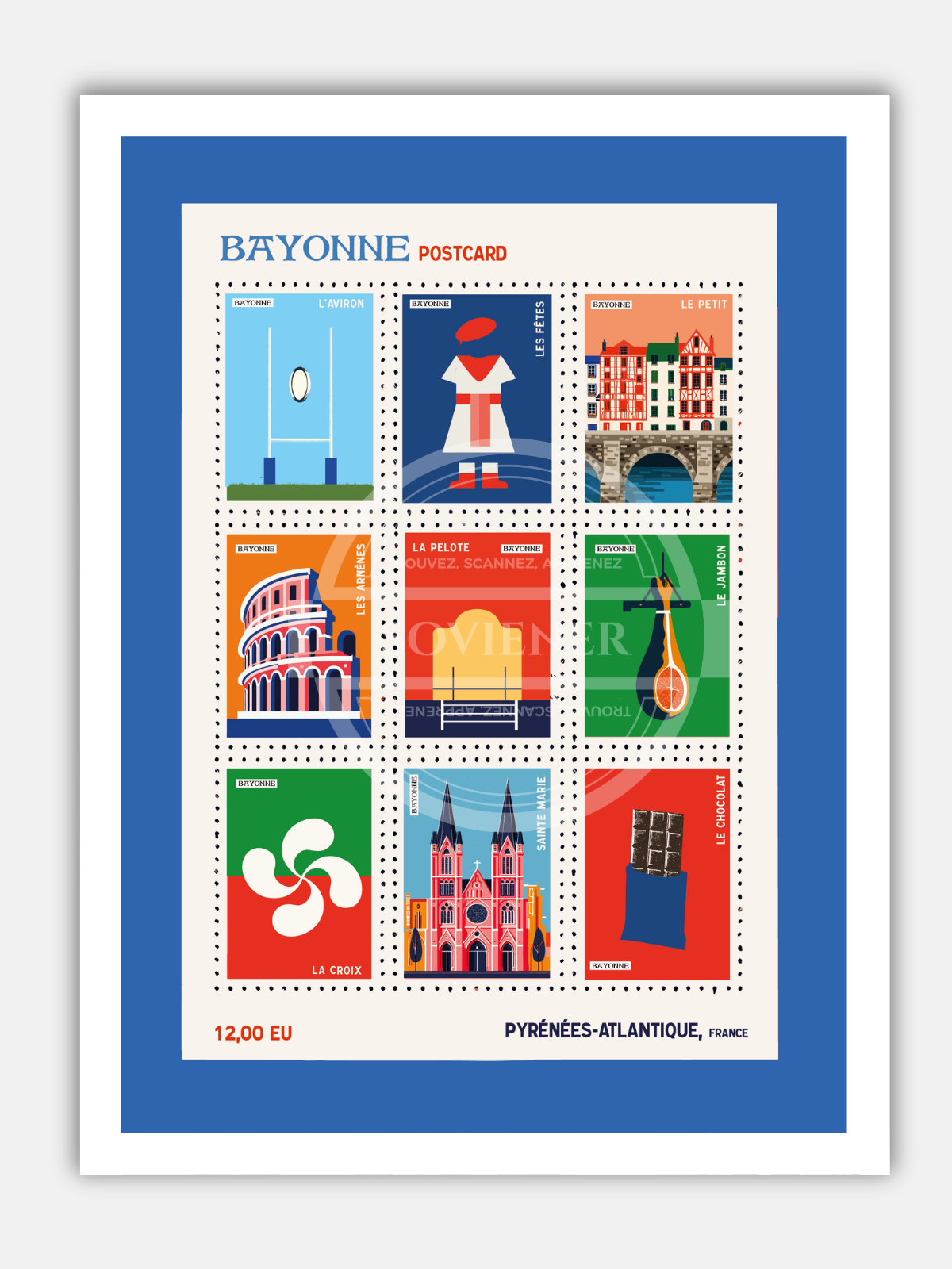 Affiche Bayonne “Les timbres“