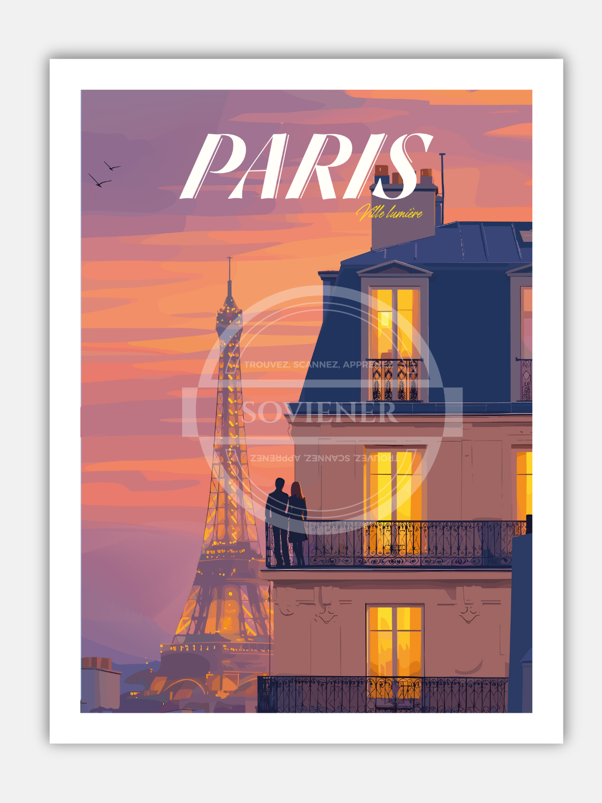 Affiche Paris “ville lumière“