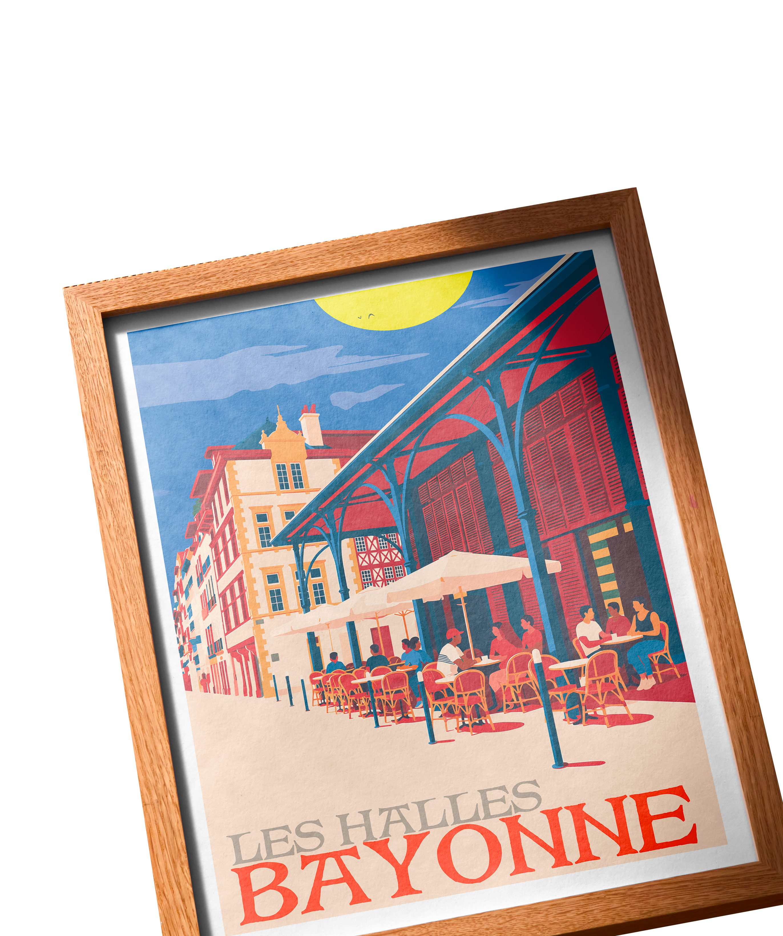 AFFICHE-BAYONNE-LES HALLES - GRAND BAYONNE